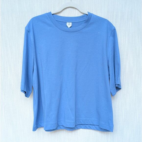 Arket Blue Short Sleeve Round Neck Cotton Jersey T-shirt, size M - Picture 1 of 8